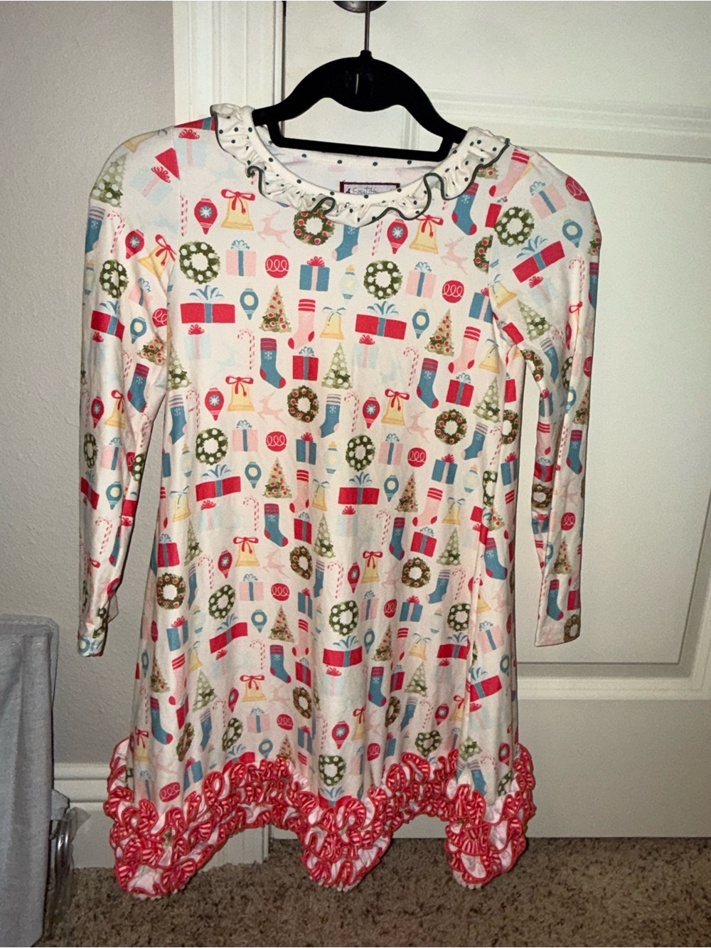 Sweet Honey Girls Nightgown 10 Christmas Excellent Holiday Gown Pajamas